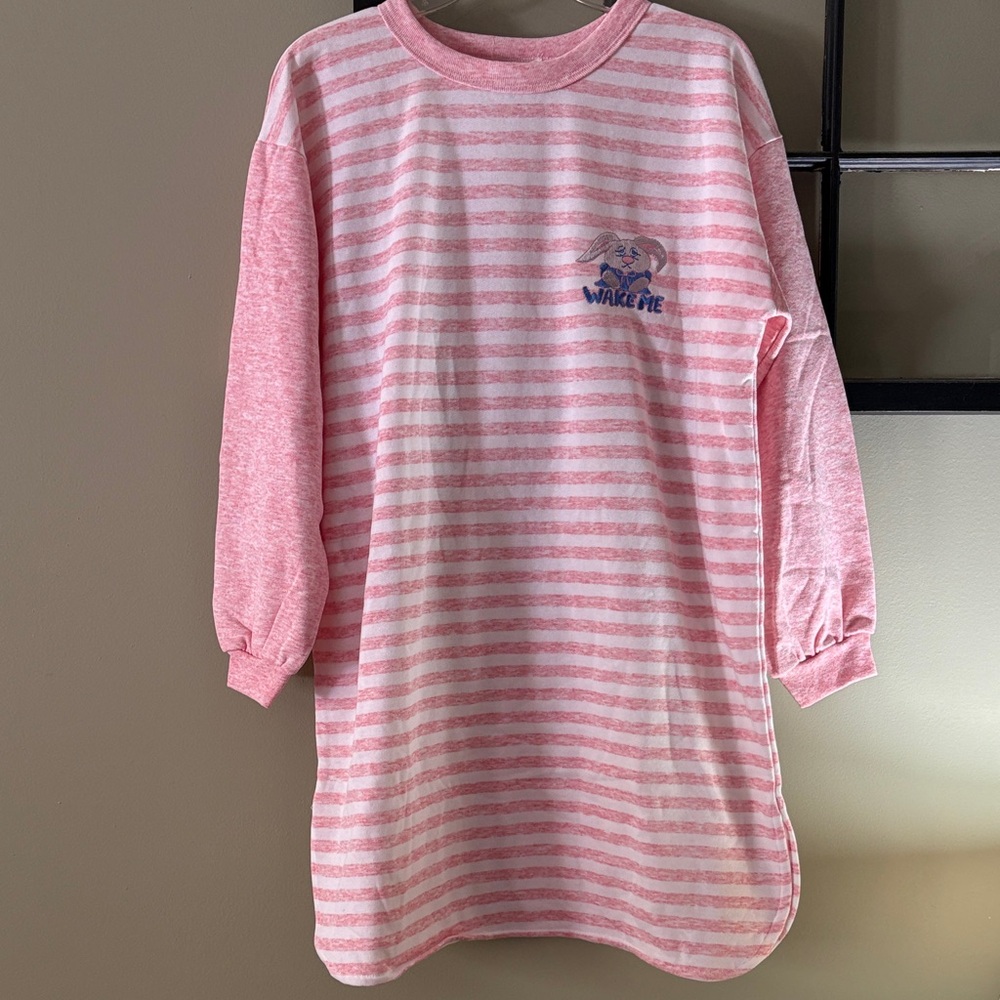 Pink Striped Women's Chemise Nightshirt